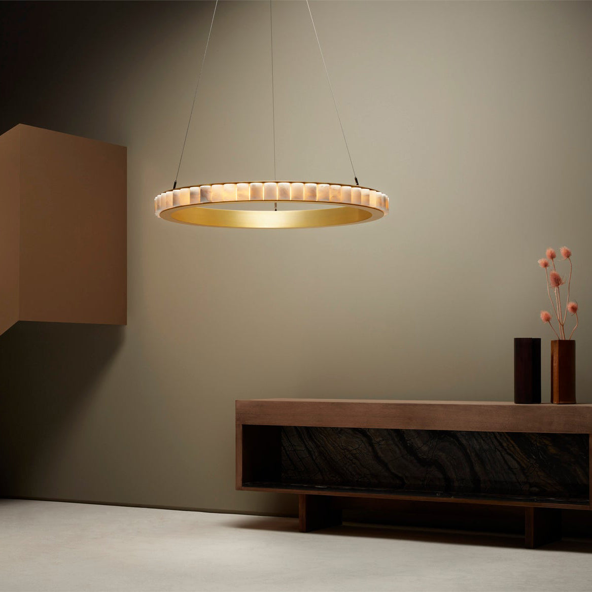 GHIERA Alabaster Ring LED Chandelier