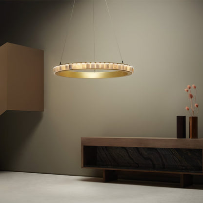 GHIERA Alabaster Ring LED Chandelier