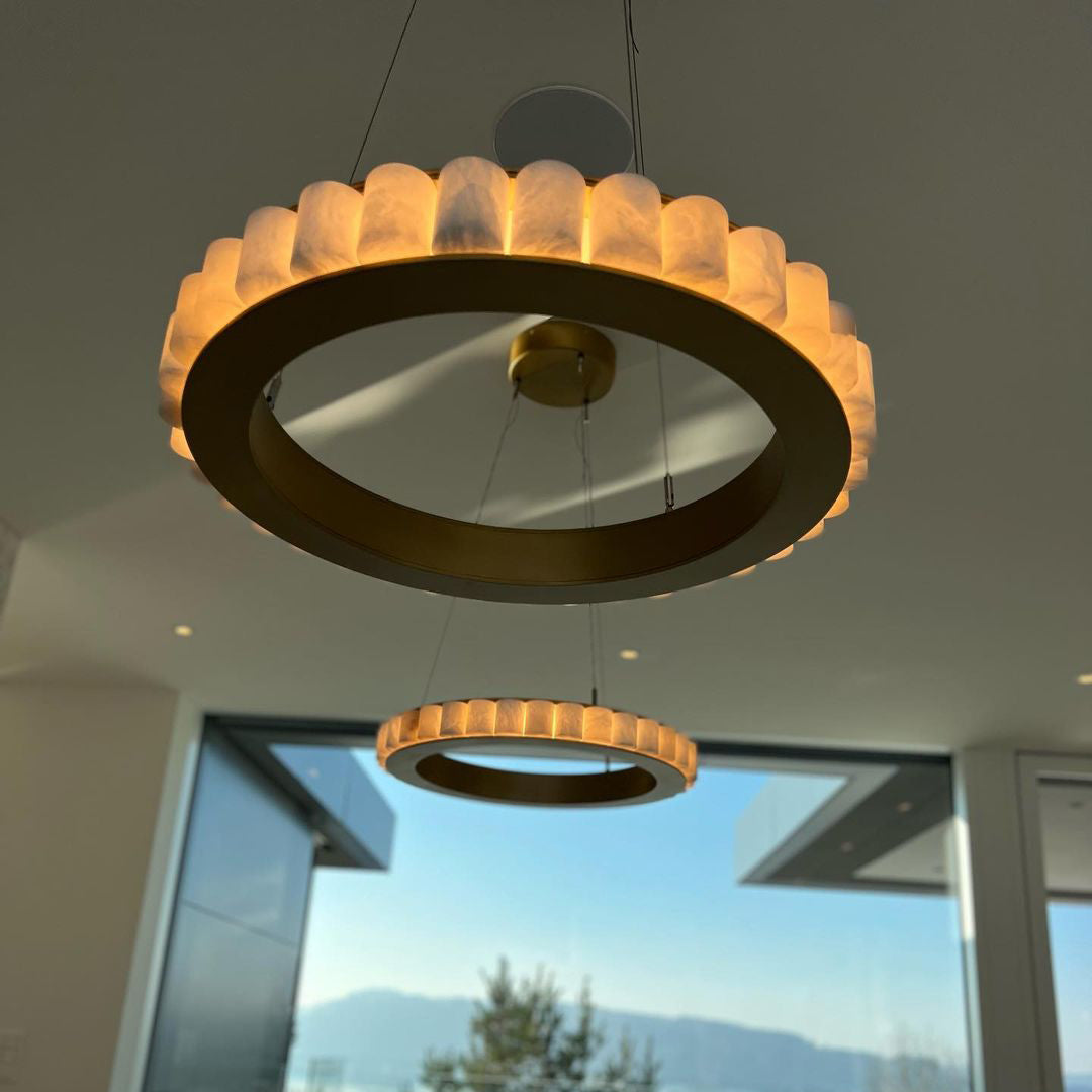 GHIERA Alabaster Ring LED Chandelier