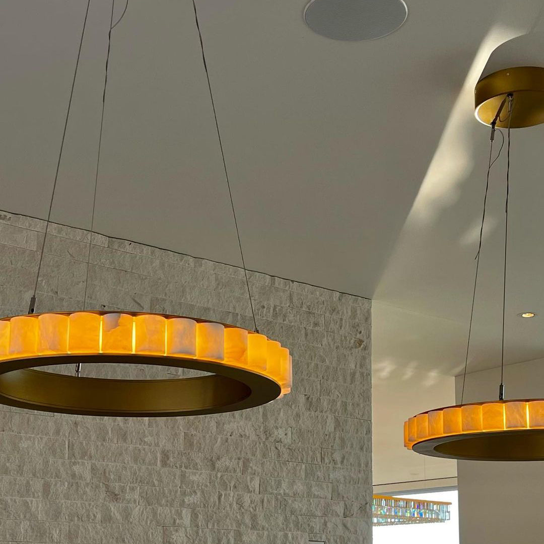 GHIERA Alabaster Ring LED Chandelier