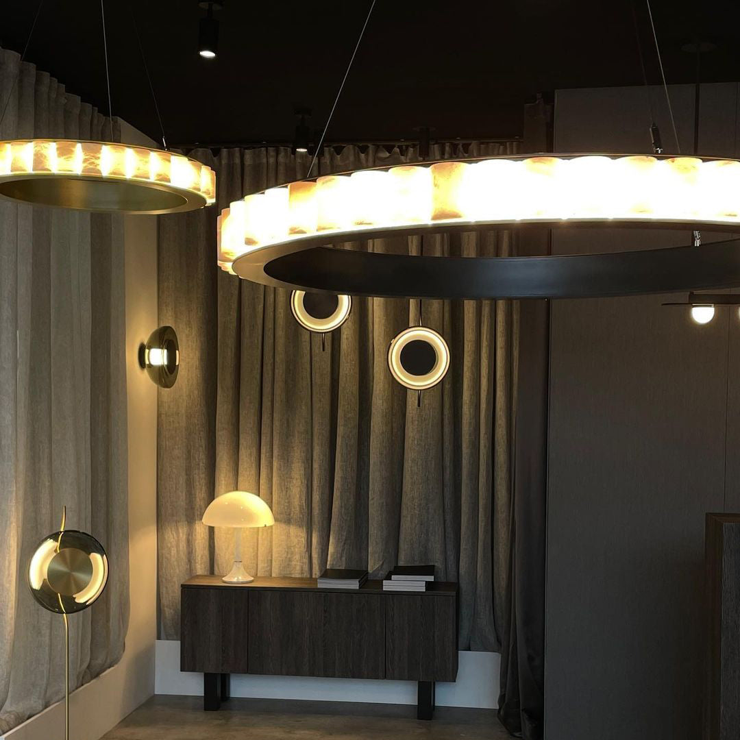 GHIERA Alabaster Ring LED Chandelier