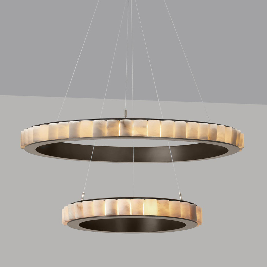 GHIERA Alabaster Ring LED Chandelier