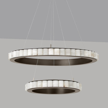 GHIERA Alabaster Ring LED Chandelier