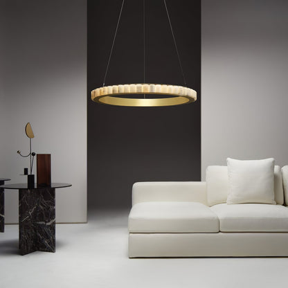 GHIERA Alabaster Ring LED Chandelier