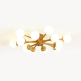 CORONA Wood & Glass Globe Ceiling Light