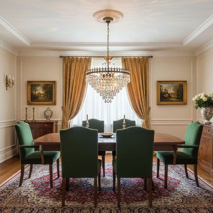 Elysée Crystal Chandelier – Tiered Gold Crystal Pendant Light