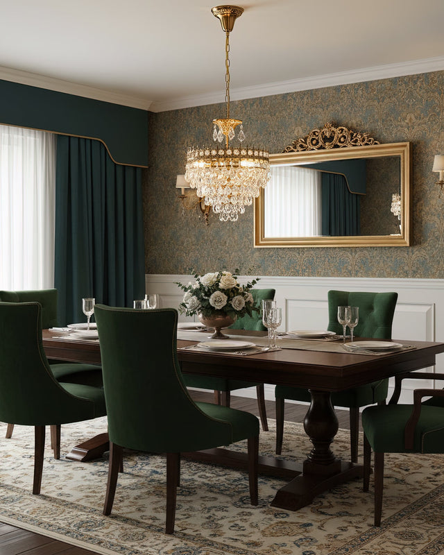 Elysée Crystal Chandelier – Tiered Gold Crystal Pendant Light