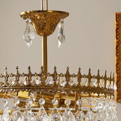 Elysée Crystal Chandelier – Tiered Gold Crystal Pendant Light