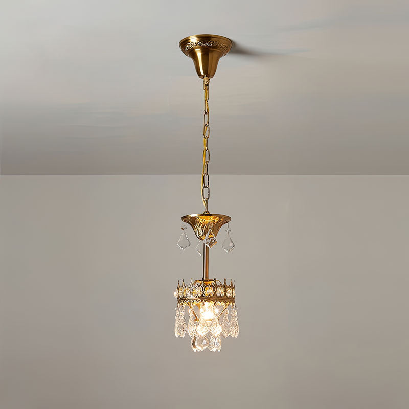 Elysée Crystal Chandelier – Tiered Gold Crystal Pendant Light