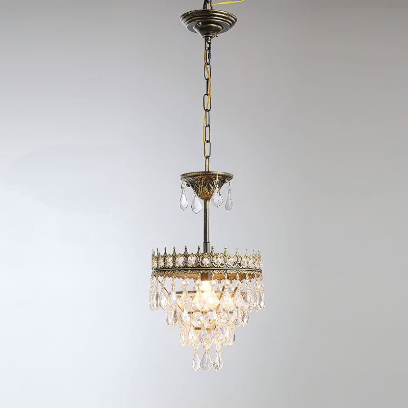 Elysée Crystal Chandelier – Tiered Gold Crystal Pendant Light