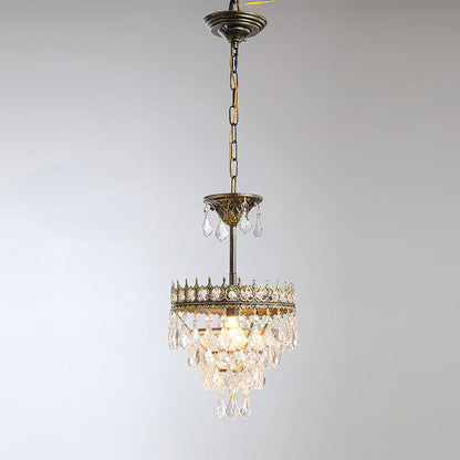 Elysée Crystal Chandelier – Tiered Gold Crystal Pendant Light