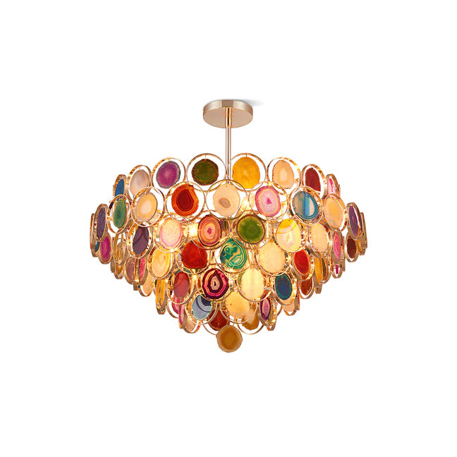 AGATE Rose Gold Natural Stone Chandelier