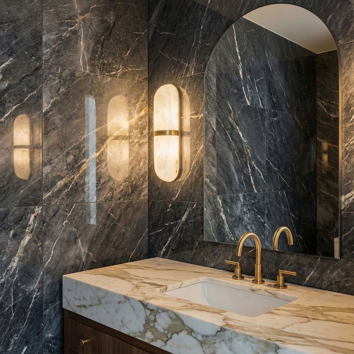 Capsule Alabaster Wall Light