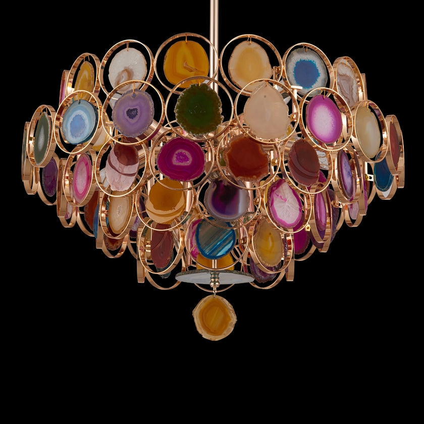 AGATE Rose Gold Natural Stone Chandelier