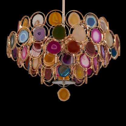 AGATE Rose Gold Natural Stone Chandelier