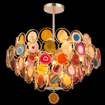 AGATE Rose Gold Natural Stone Chandelier