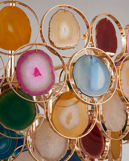 AGATE Rose Gold Natural Stone Chandelier