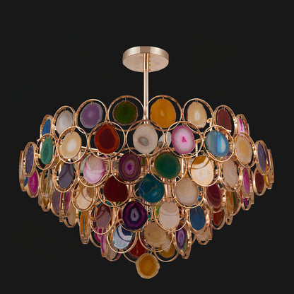 AGATE Rose Gold Natural Stone Chandelier