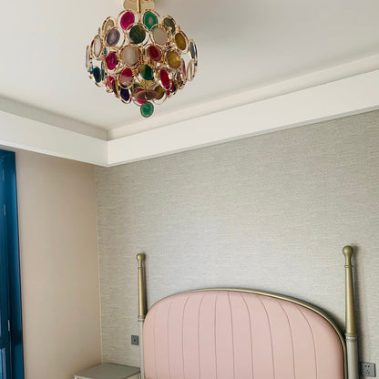 AGATE Rose Gold Natural Stone Chandelier