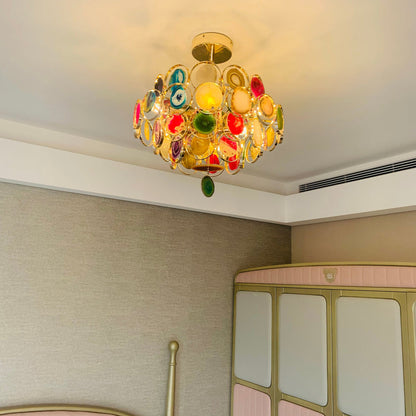 AGATE Rose Gold Natural Stone Chandelier