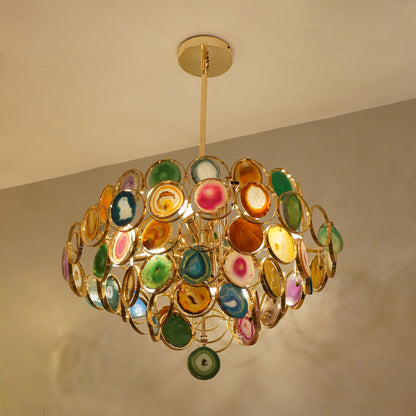 AGATE Rose Gold Natural Stone Chandelier