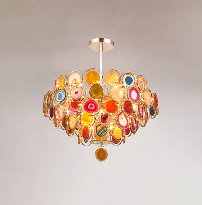 AGATE Rose Gold Natural Stone Chandelier