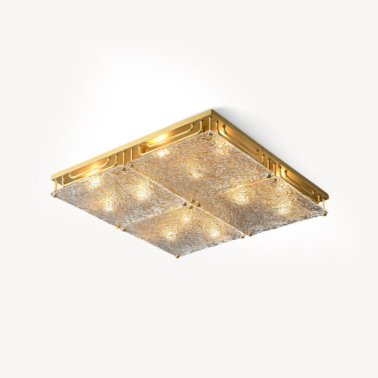 Celestine Brass Ripple Glass Ceiling Light