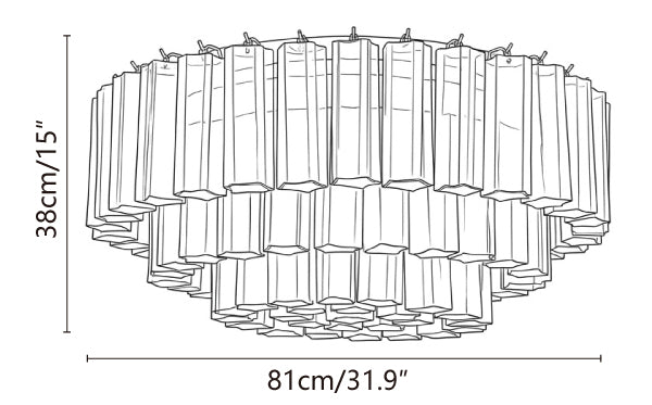 Celia Fluted Glass Ceiling Light