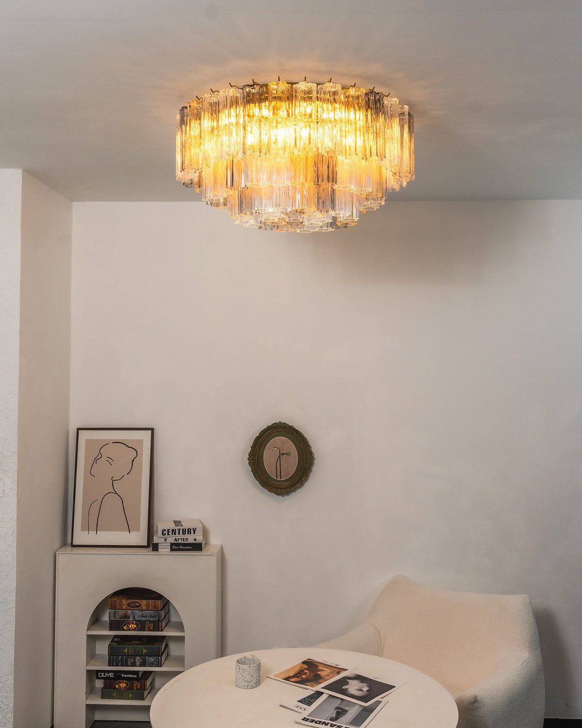 Celia Fluted Glass Ceiling Light