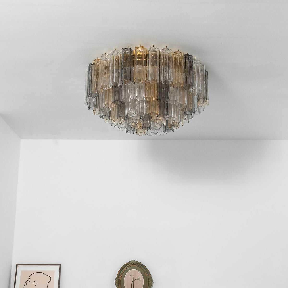 Celia Fluted Glass Ceiling Light
