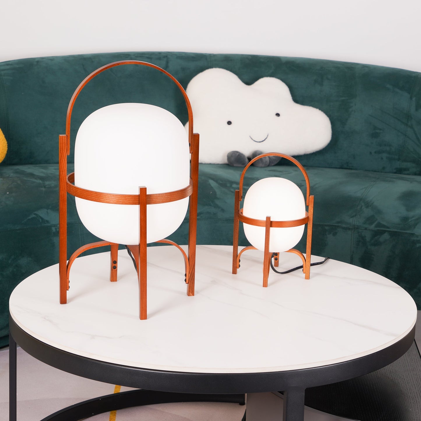 Cesta Wooden Lantern Table Lamp