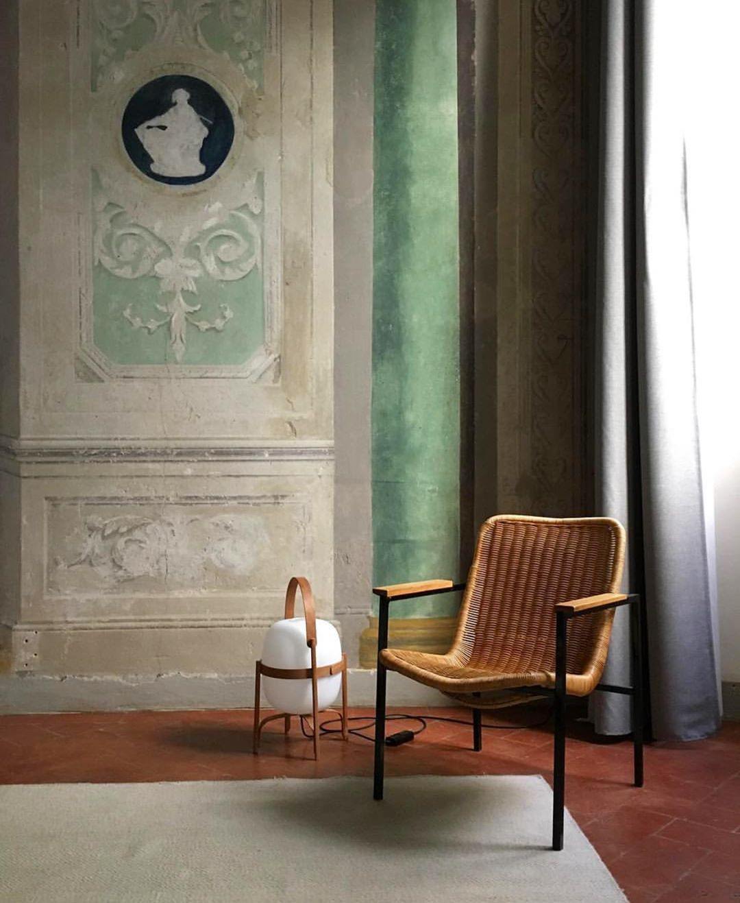 Cesta Wooden Lantern Table Lamp