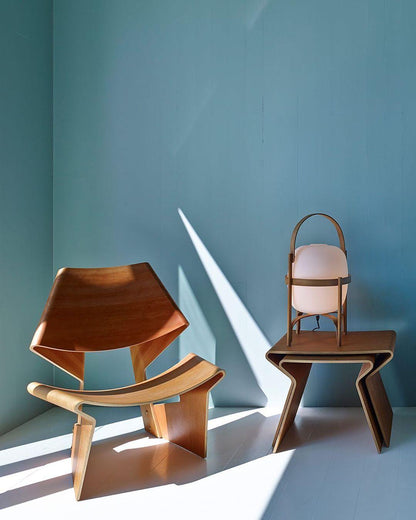 Cesta Wooden Lantern Table Lamp
