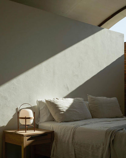 Cesta Wooden Lantern Table Lamp