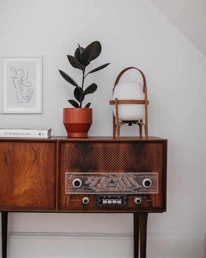 Cesta Wooden Lantern Table Lamp