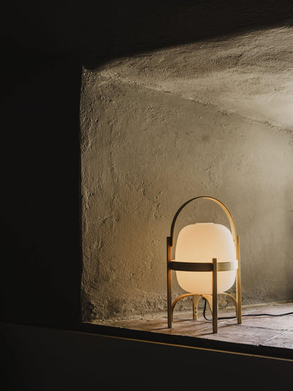 Cesta Wooden Lantern Table Lamp
