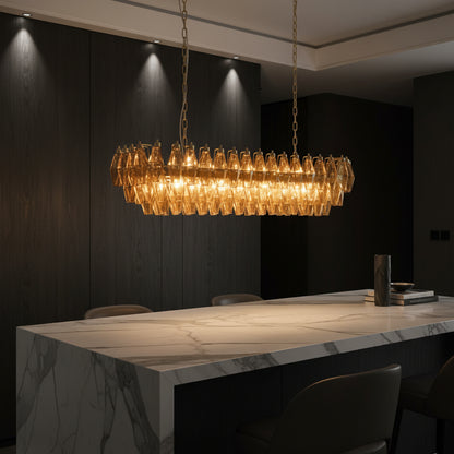 Ciara Amber Glass Chandelier
