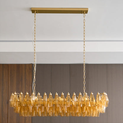 Ciara Amber Glass Chandelier