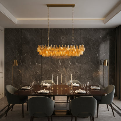 Ciara Amber Glass Chandelier