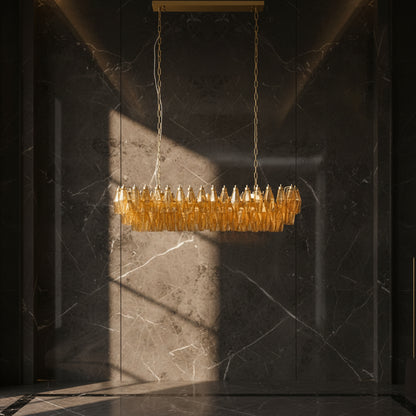 Ciara Amber Glass Chandelier