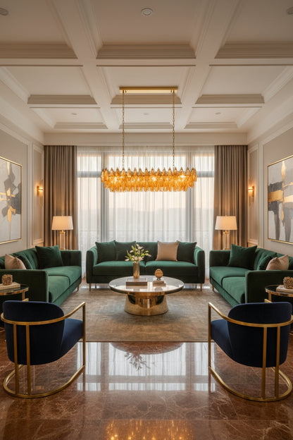 Ciara Amber Glass Chandelier