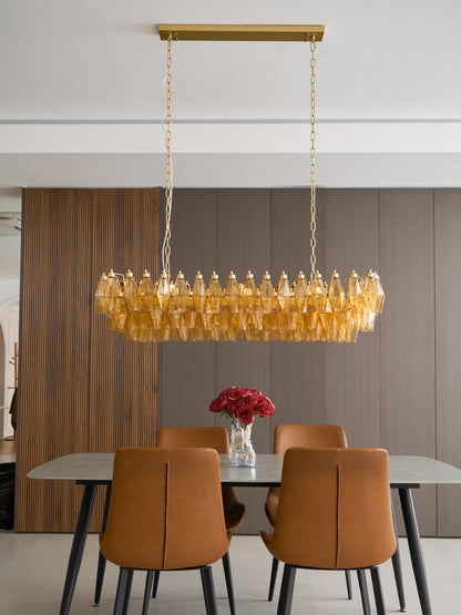 Ciara Amber Glass Chandelier