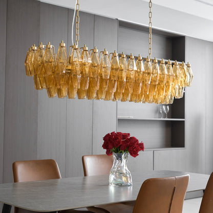 Ciara Amber Glass Chandelier
