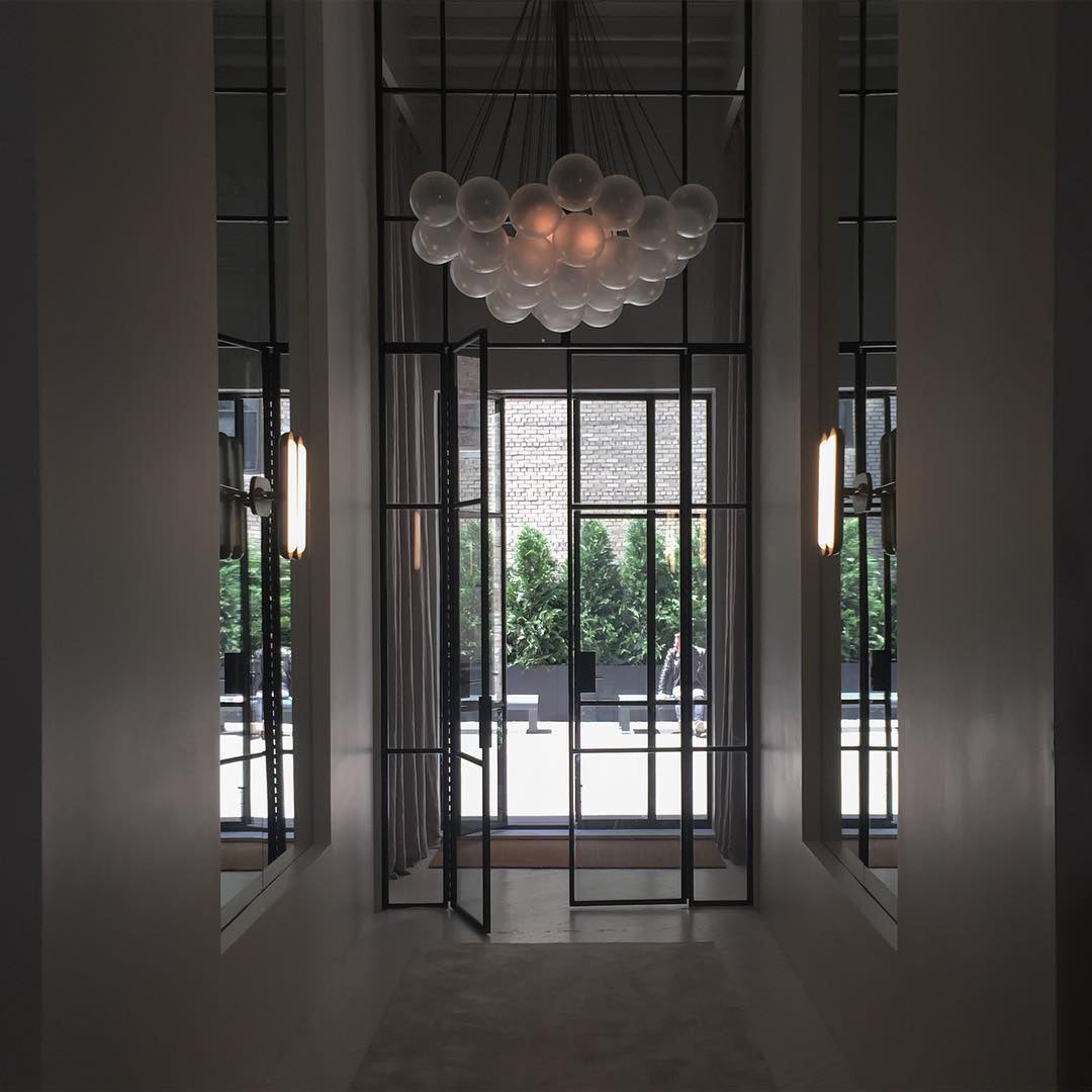 MetroGlow™ Frosted Glass Chandelier