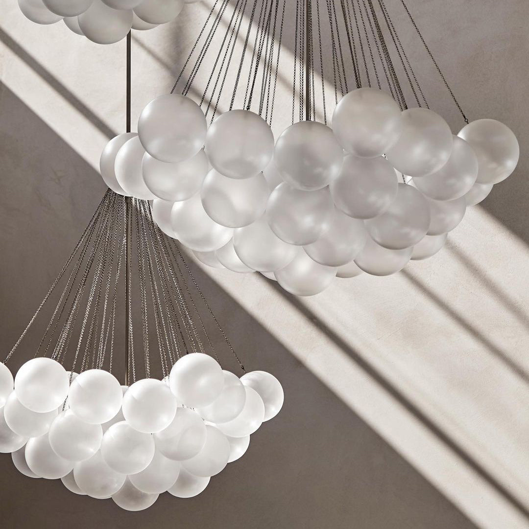 MetroGlow™ Frosted Glass Chandelier