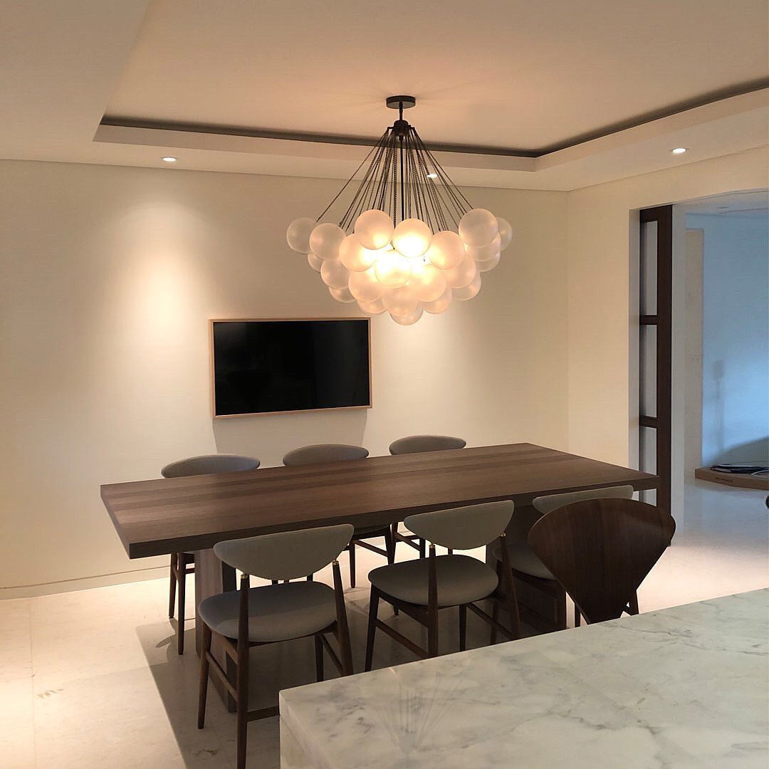 MetroGlow™ Frosted Glass Chandelier