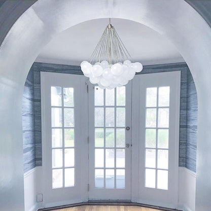 MetroGlow™ Frosted Glass Chandelier