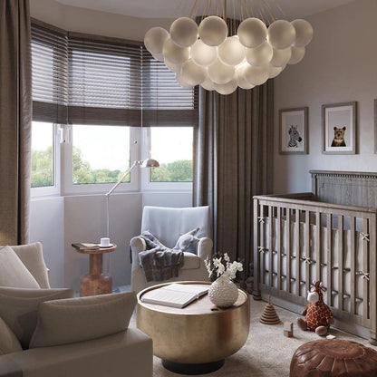MetroGlow™ Frosted Glass Chandelier