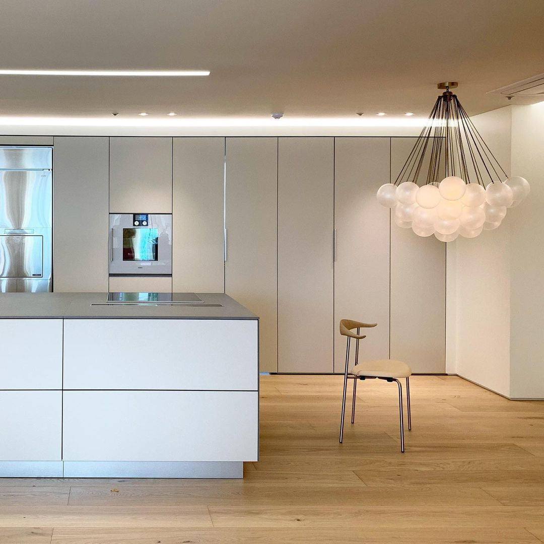 MetroGlow™ Frosted Glass Chandelier