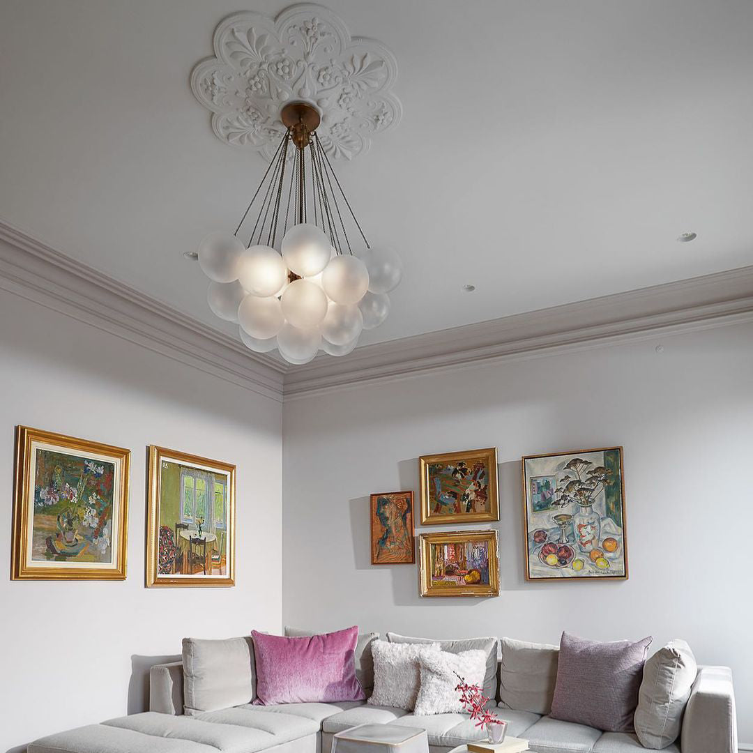 MetroGlow™ Frosted Glass Chandelier